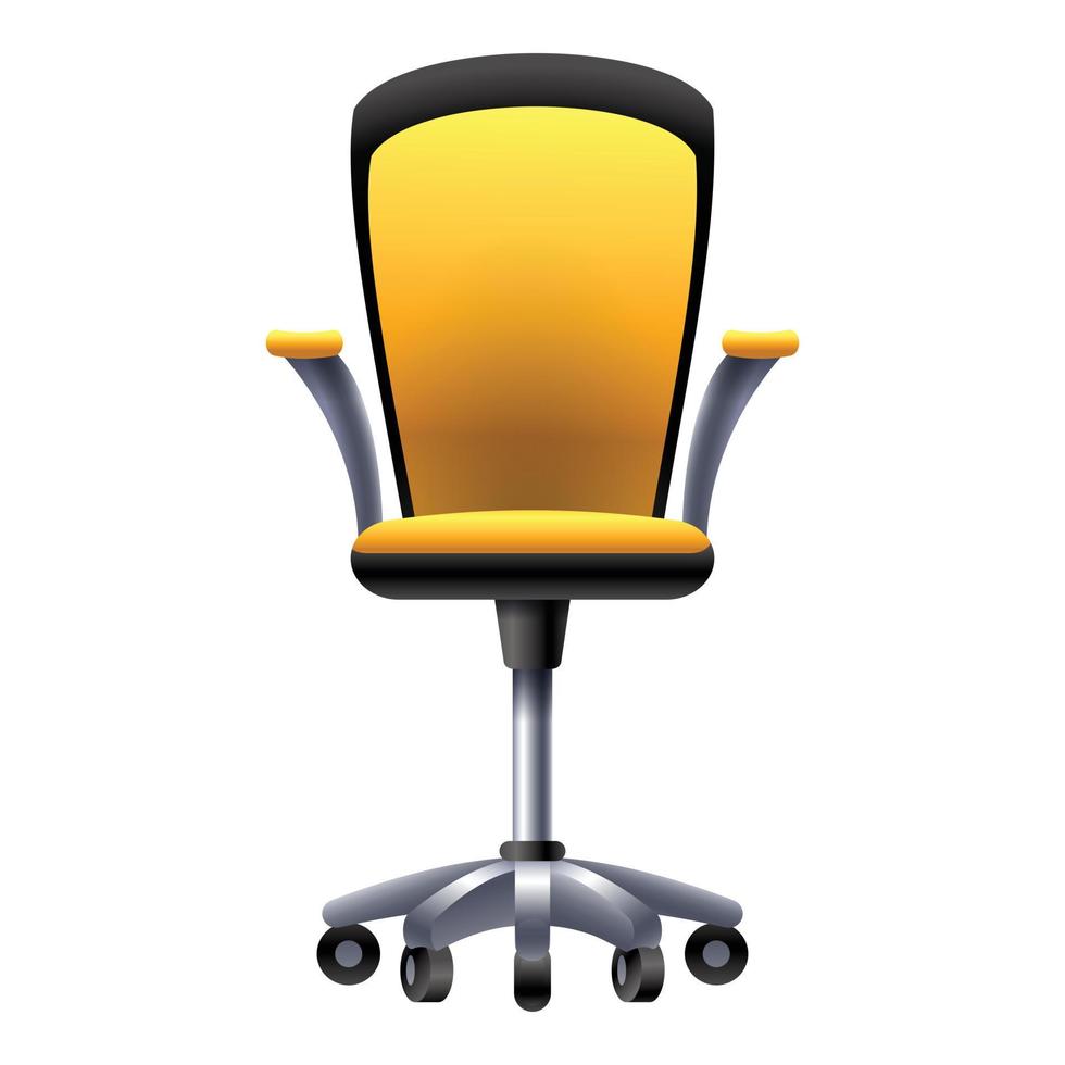 chef skrivbord stol ikon, tecknad serie stil vektor