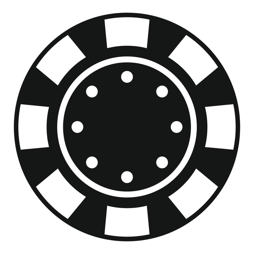 Casino-Chip-Symbol einfacher Vektor. Pokerspiel vektor
