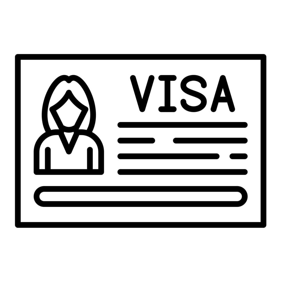 Symbol für die Visa-Linie vektor