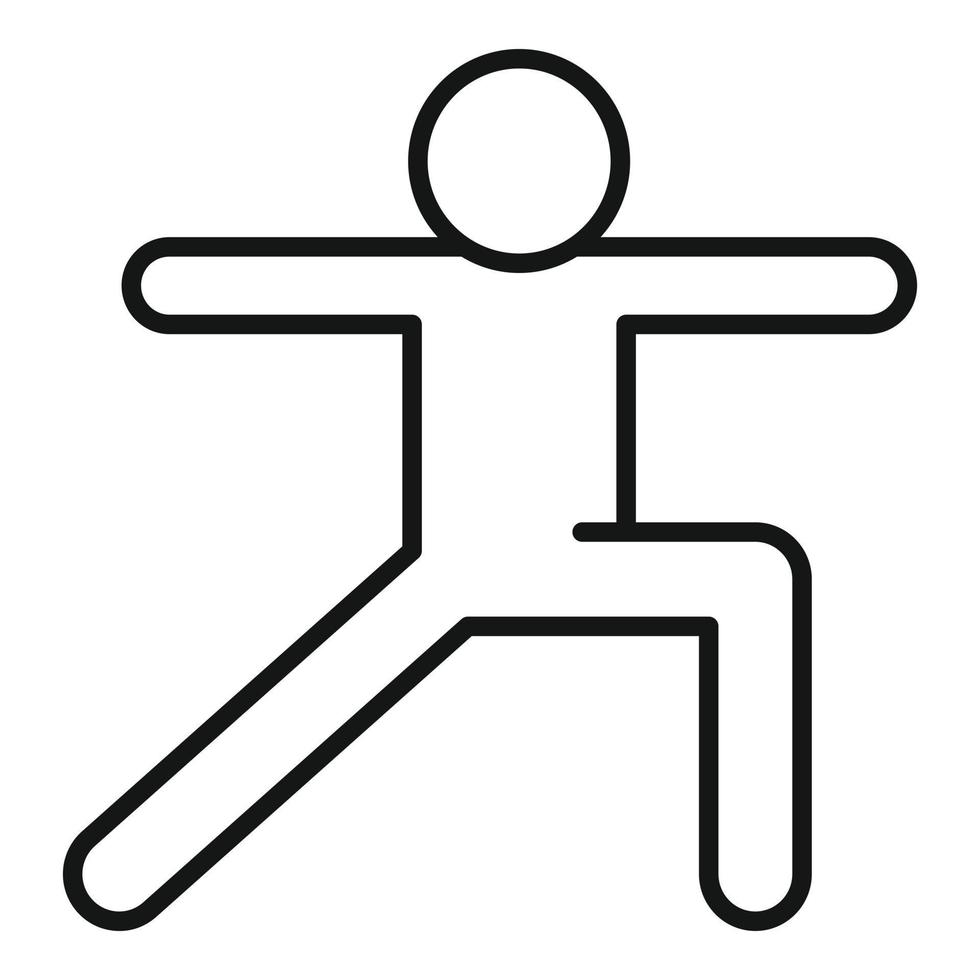 Pilates-Symbol für Heimtraining, Umrissstil vektor