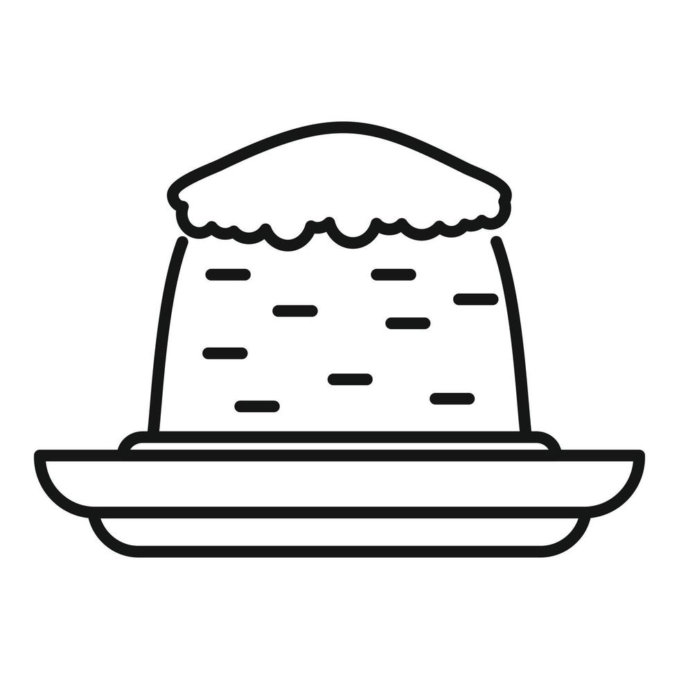 Griechenland-Essen-Kuchen-Symbol, Umriss-Stil vektor