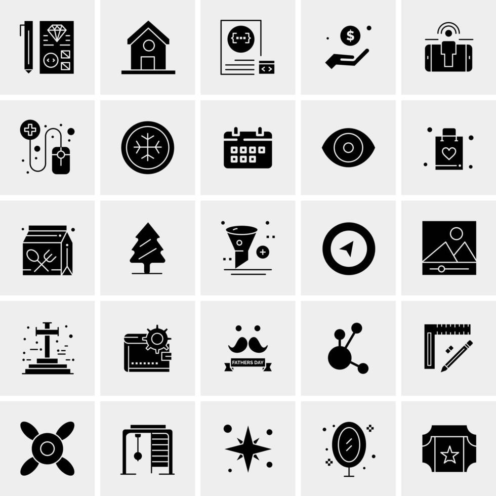 25 universelle Business-Icons Vektor kreative Icon-Illustration zur Verwendung in Web- und Mobilprojekten