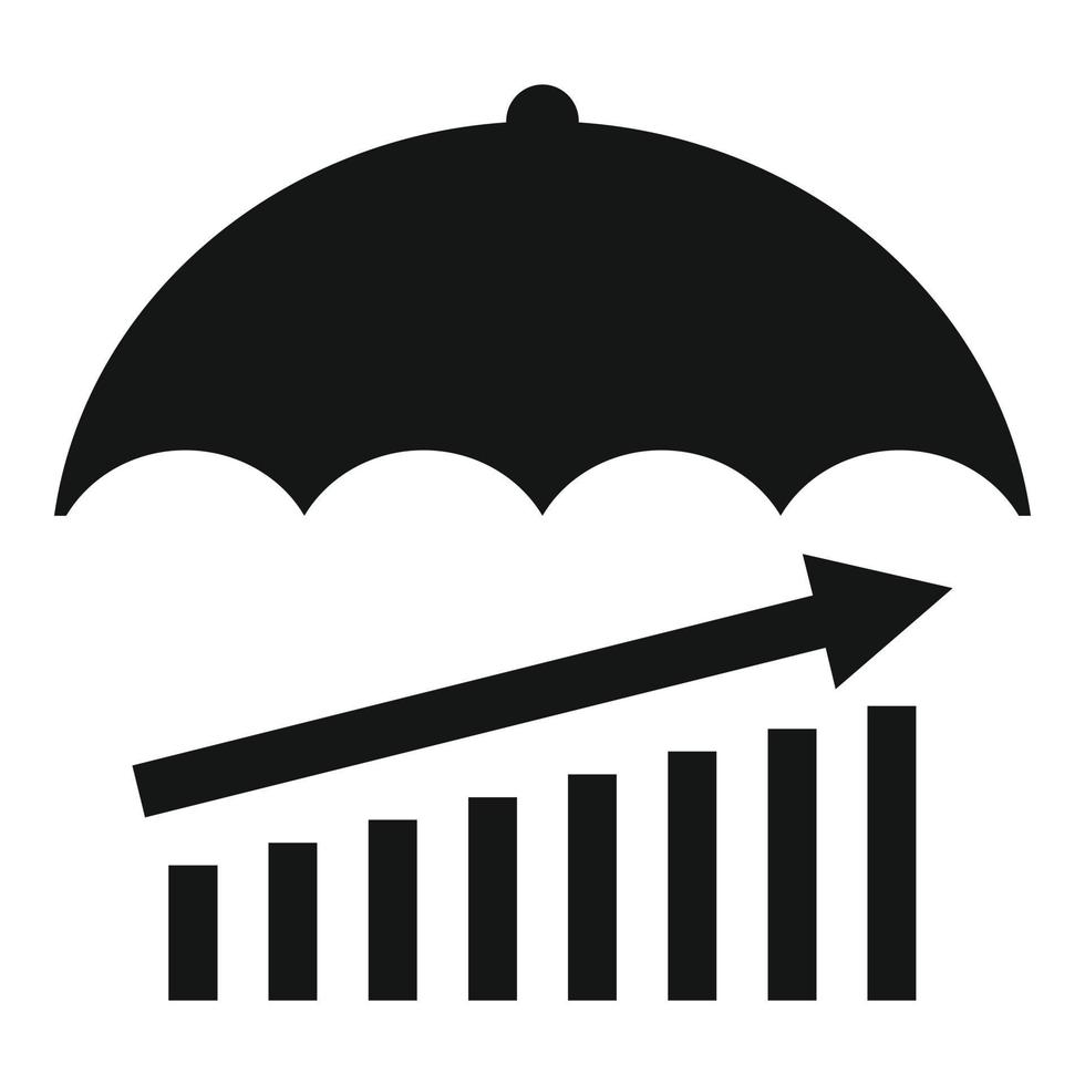 paraply kris ikon, enkel stil vektor