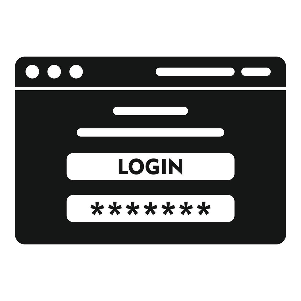 Login-Symbol für persönliche Informationen, einfacher Stil vektor