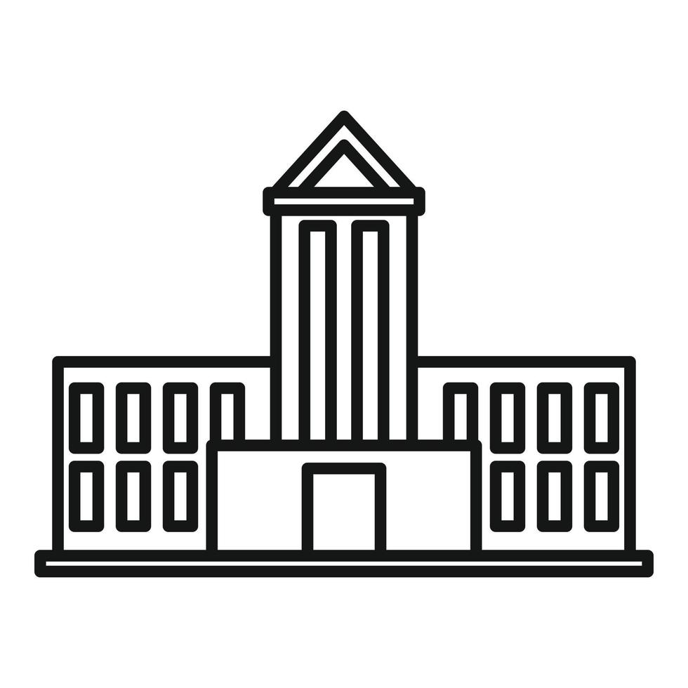 Ikone des öffentlichen Parlaments, Umrissstil vektor
