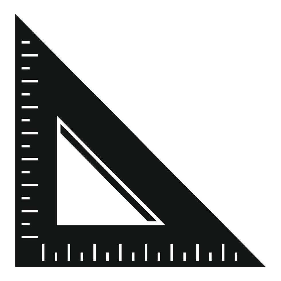 Winkellineal-Symbol, einfacher Stil vektor