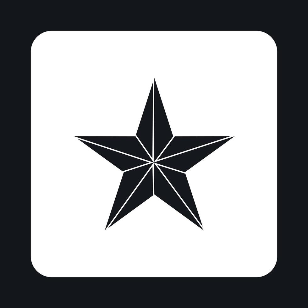 svart stjärna ikon, enkel stil vektor