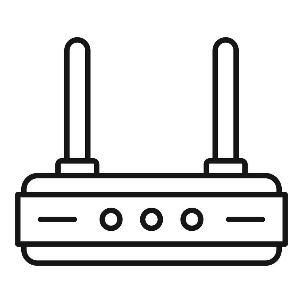 wiFi modern router ikon, översikt stil vektor