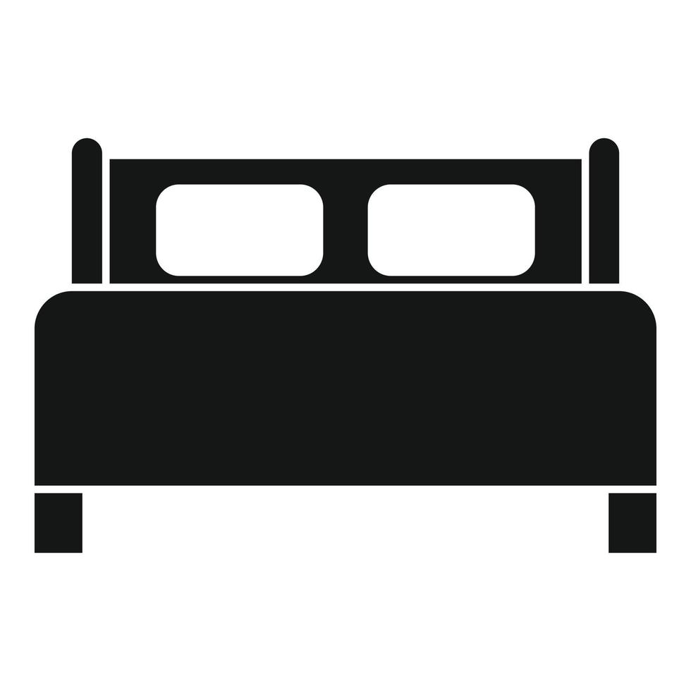 bekväm sovande säng ikon, enkel stil vektor