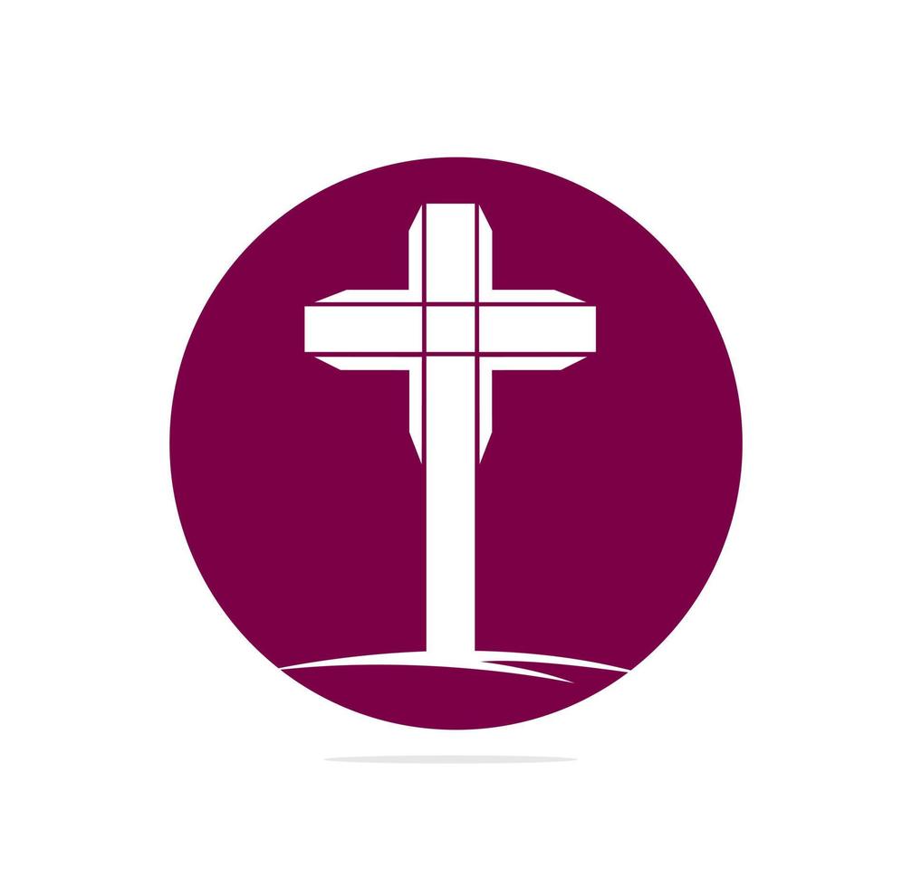 Menschen Kirche Vektor-Logo-Design-Vorlage. Logo der Kirche und der christlichen Organisation. vektor