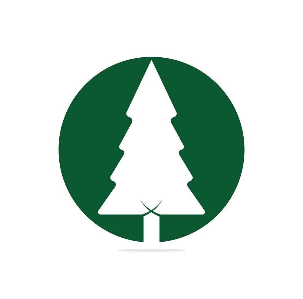 Vektorvorlage für das Design des Kiefernbaum-Logos. vektor