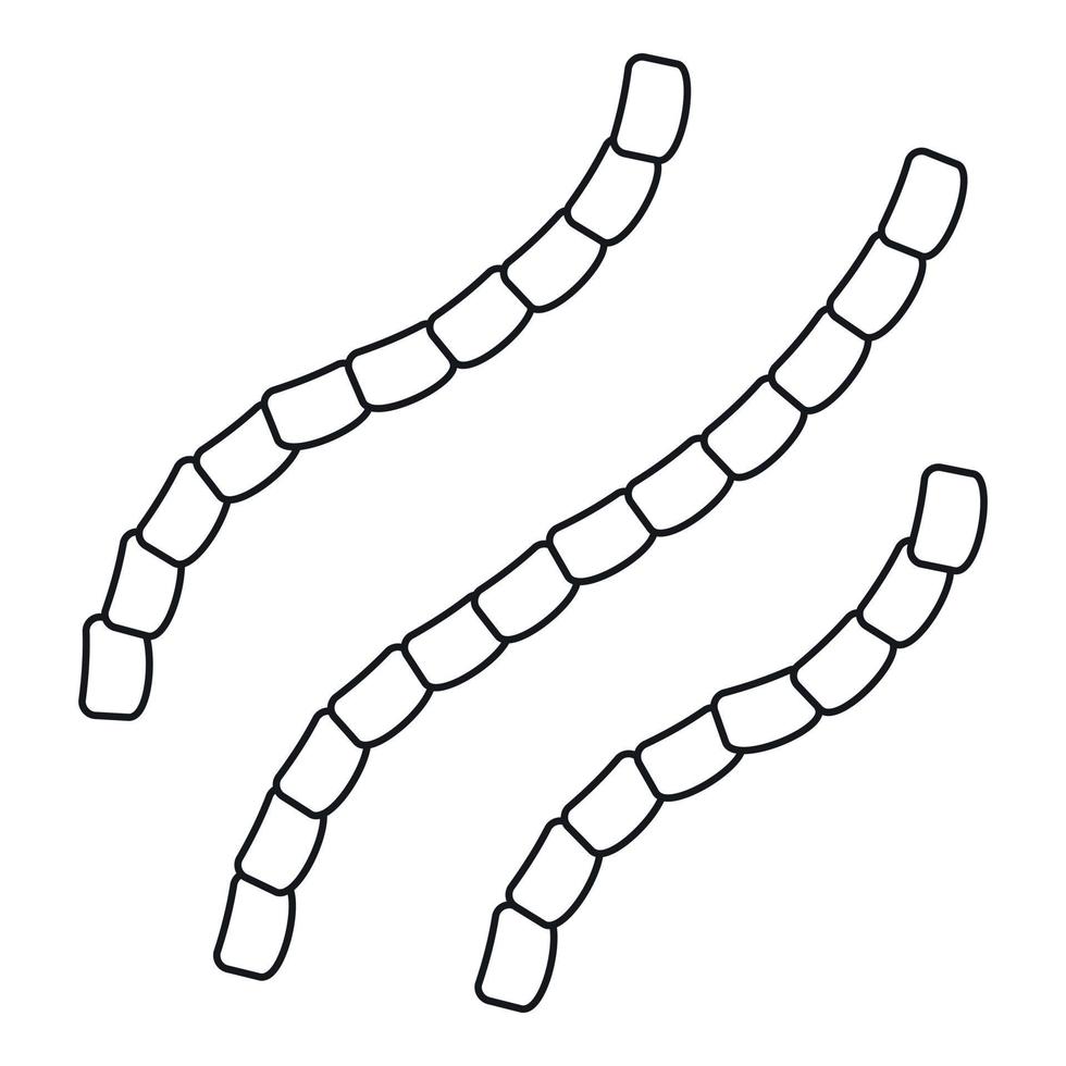 escherichia coli ikon, översikt stil vektor