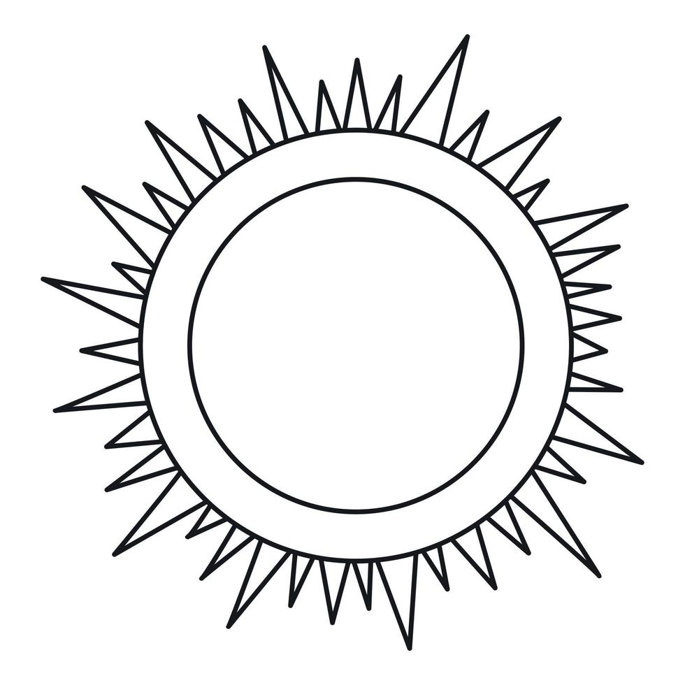 Sonnensymbol, Umrissstil vektor