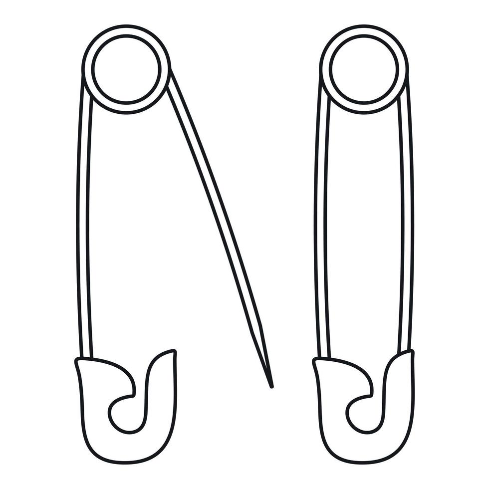 Pins-Symbol, Umrissstil vektor