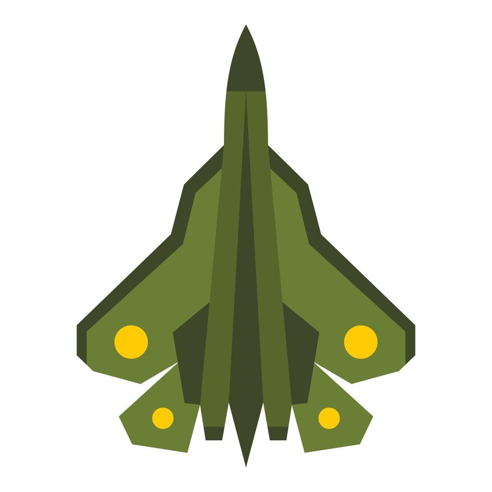 militärische Kämpfer-Ikone, flacher Stil vektor