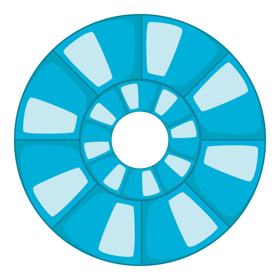 abstrakt blå runda form ikon, tecknad serie stil vektor