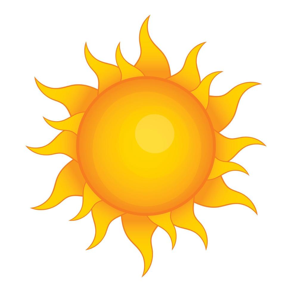 Sonnensymbol, Cartoon-Stil vektor