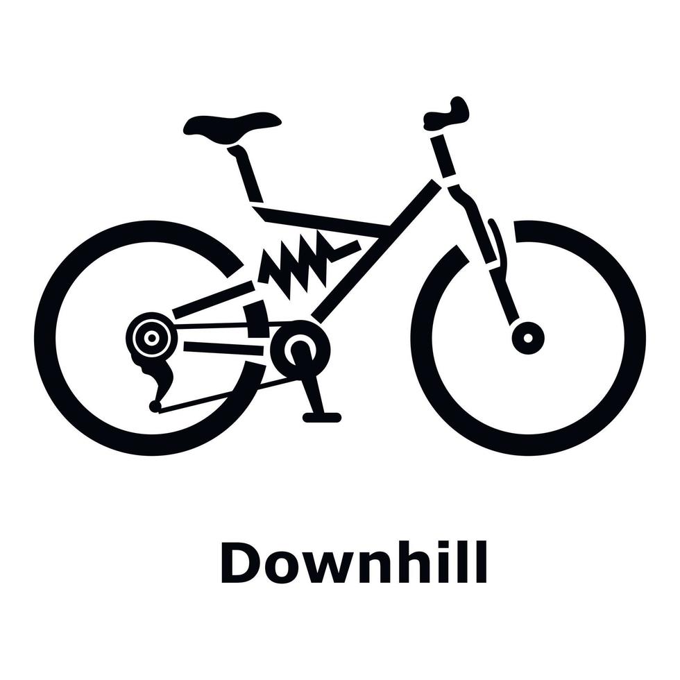 Downhill-Fahrrad-Ikone, einfacher Stil vektor