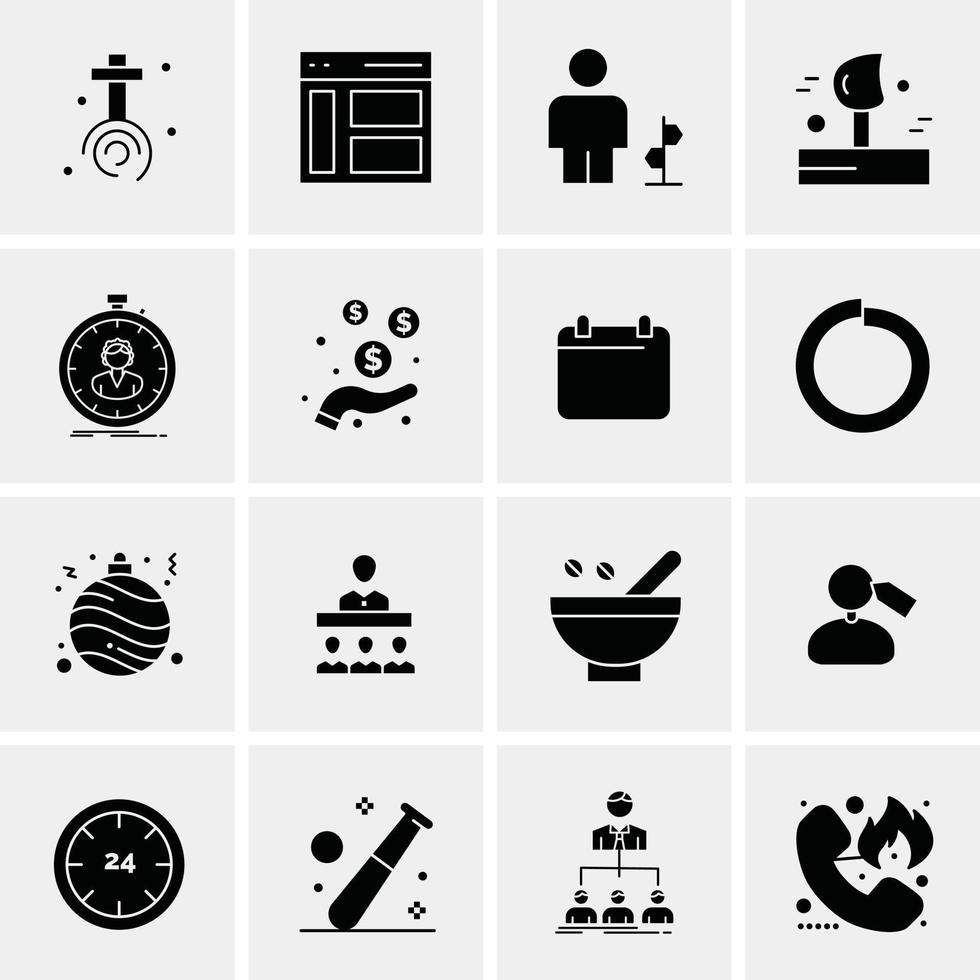 16 universelle Business-Icons Vektor kreative Icon-Illustration zur Verwendung in Web- und Mobilprojekten