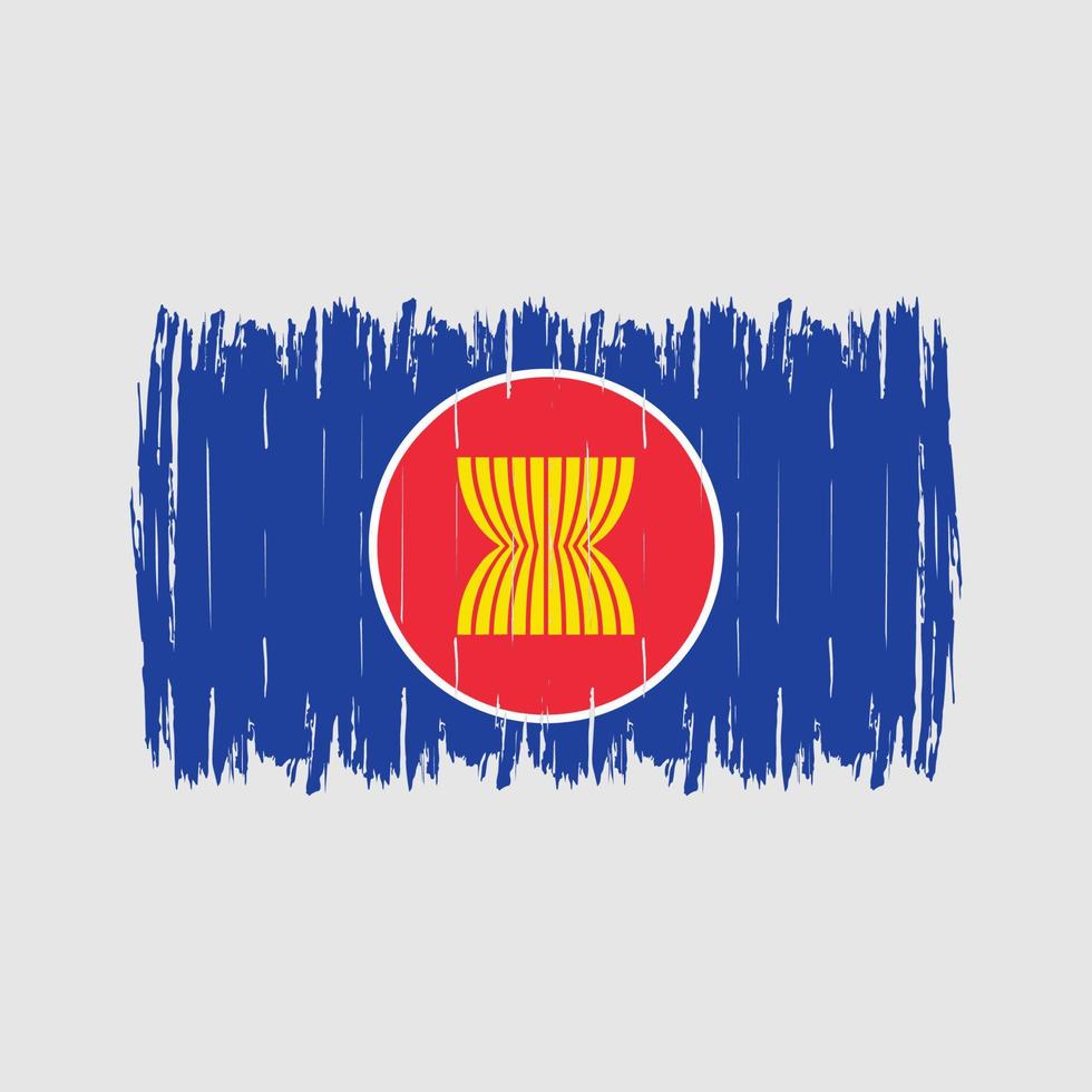 ASEAN-Flagge-Pinsel vektor