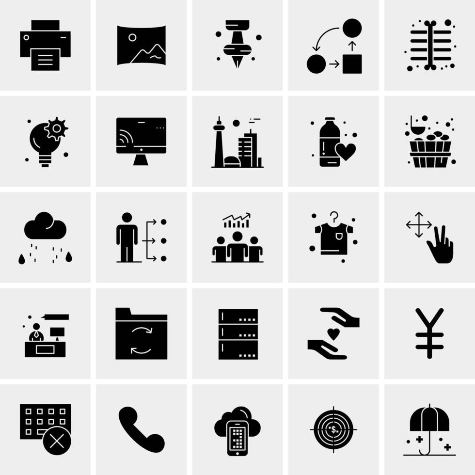 25 universelle Business-Icons Vektor kreative Icon-Illustration zur Verwendung in Web- und Mobilprojekten