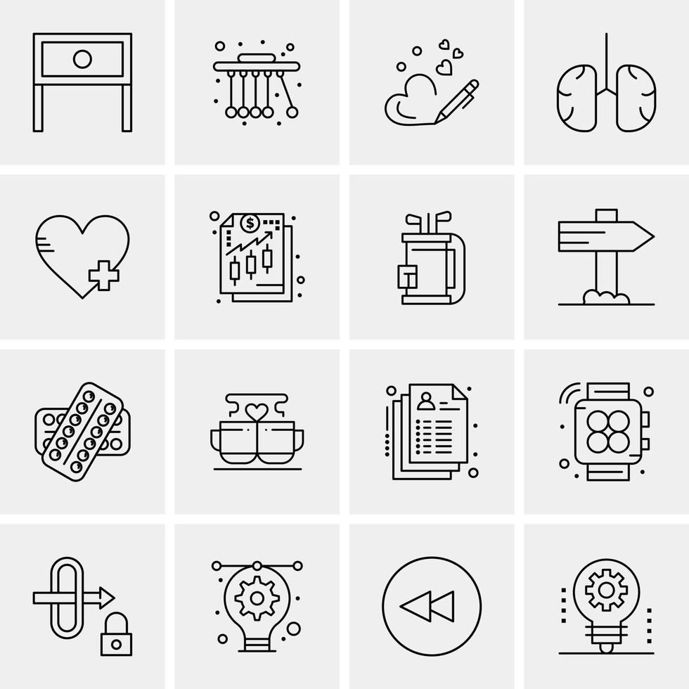 16 universelle Business-Icons Vektor kreative Icon-Illustration zur Verwendung in Web- und Mobilprojekten