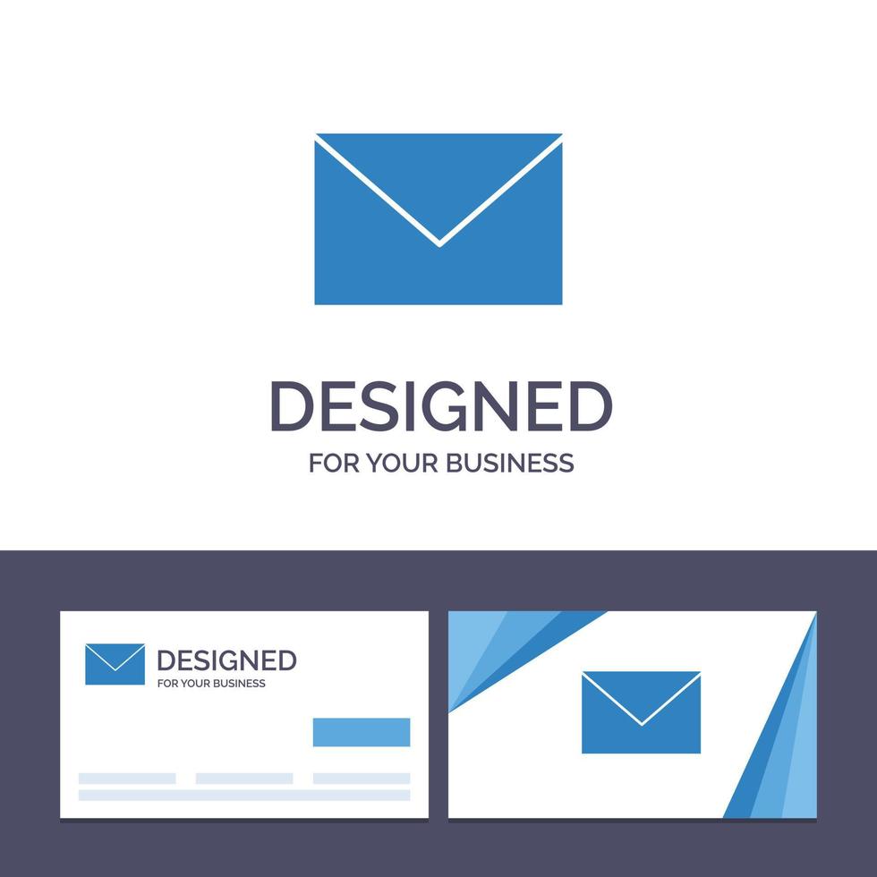 kreativ företag kort och logotyp mall SMS massage post sand vektor illustration