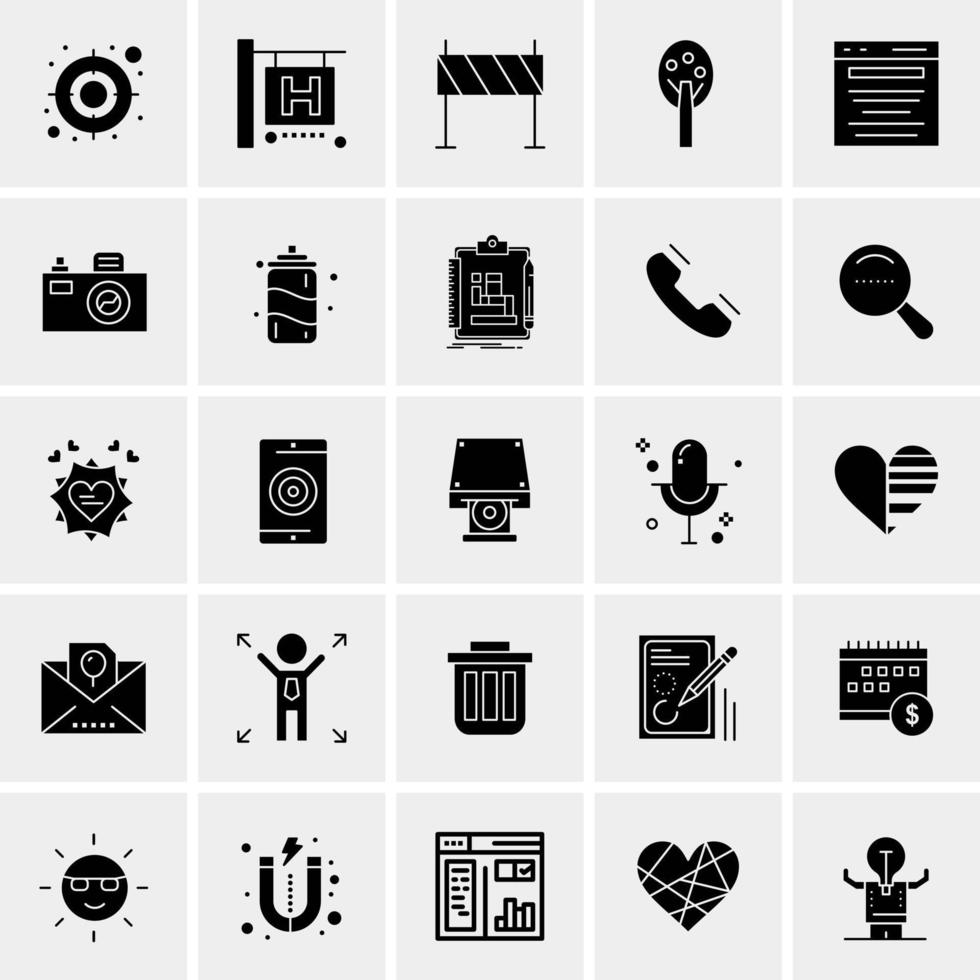 25 universelle Business-Icons Vektor kreative Icon-Illustration zur Verwendung in Web- und Mobilprojekten