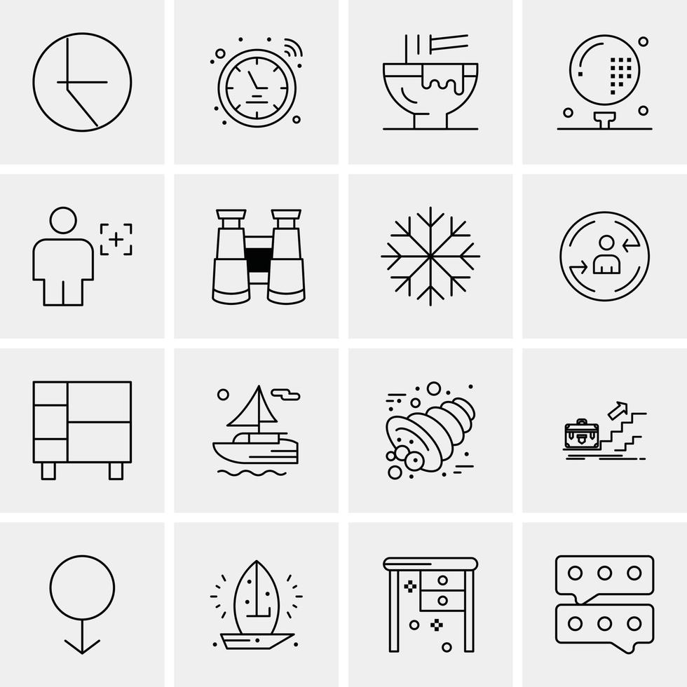 16 universelle Business-Icons Vektor kreative Icon-Illustration zur Verwendung in Web- und Mobilprojekten