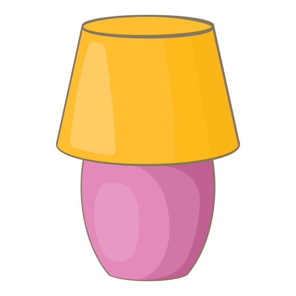 natt lampa ikon, tecknad serie stil vektor