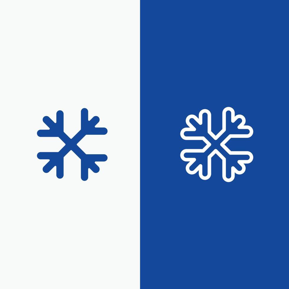snö snö flingor vinter- kanada linje och glyf fast ikon blå baner linje och glyf fast ikon blå baner vektor