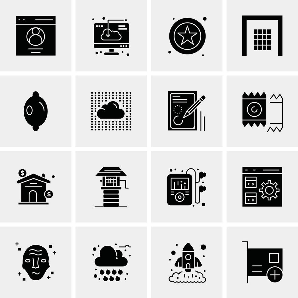 16 universelle Business-Icons Vektor kreative Icon-Illustration zur Verwendung in Web- und Mobilprojekten