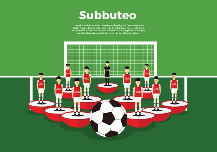 Subbuteo uppsättning fri vektor