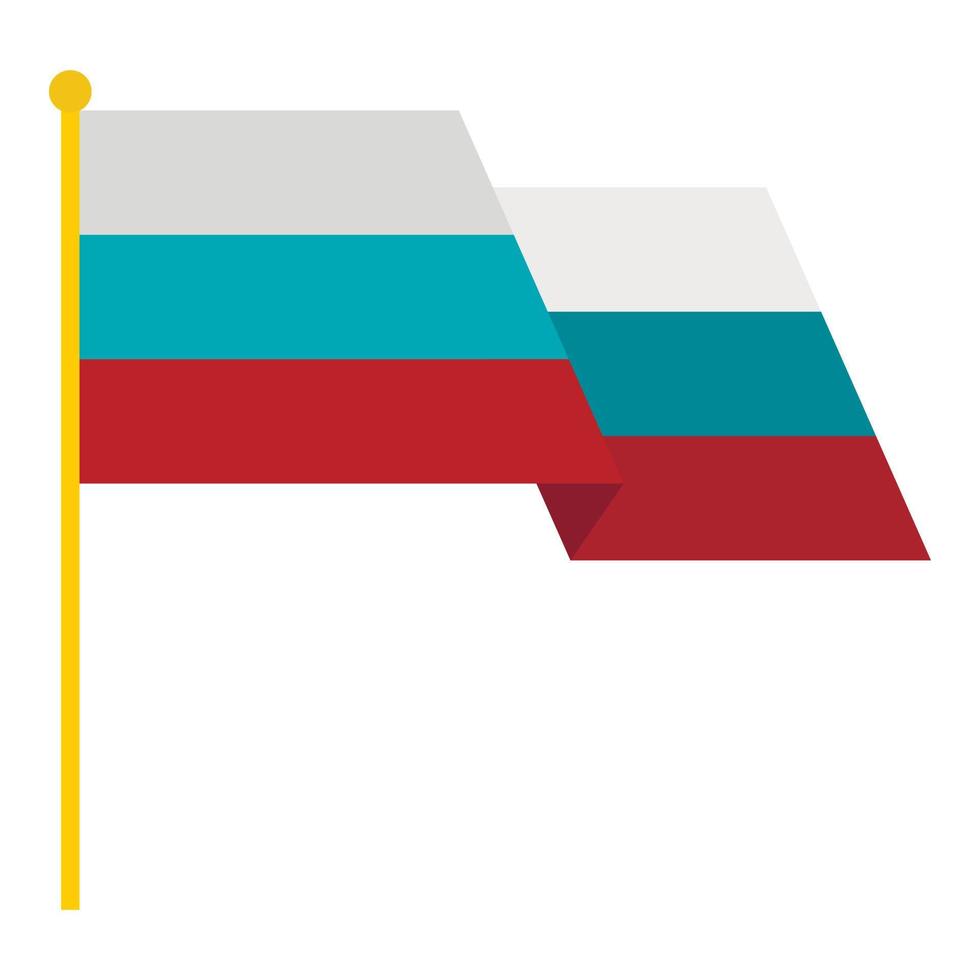 Russisches Flaggensymbol, flacher Stil vektor