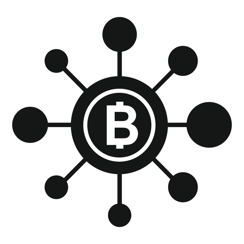 Bitcoin-Schema-Symbol einfacher Vektor. Diagramm Währung vektor