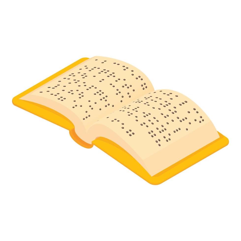 Buch Braille für blinde Ikone, Cartoon-Stil vektor