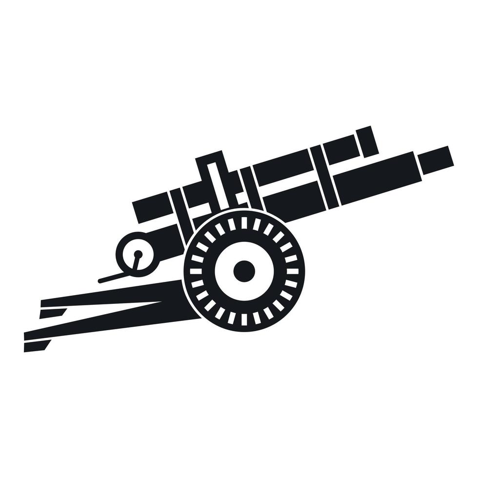 Artilleriegeschütz-Symbol, einfacher Stil vektor