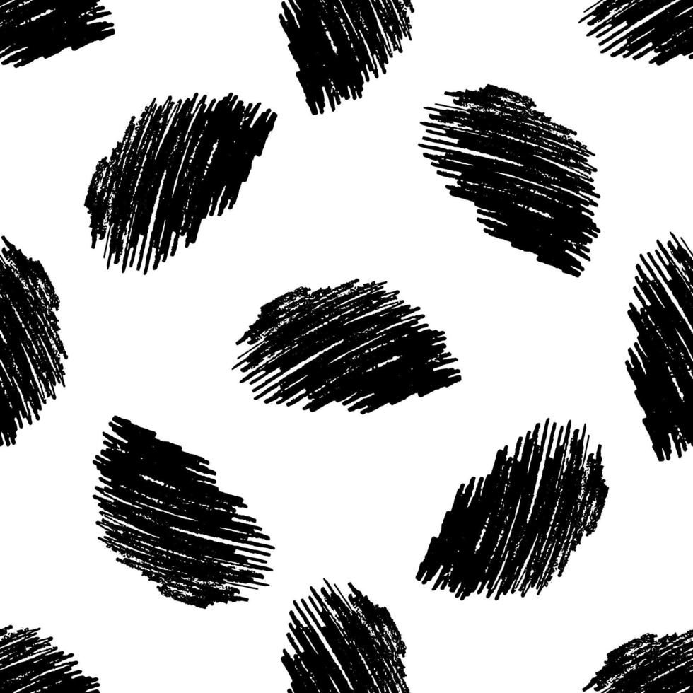 nahtloses muster mit handgezeichnetem schwarzem kritzelabstrich. abstrakte Grunge-Textur. Vektor-Illustration vektor