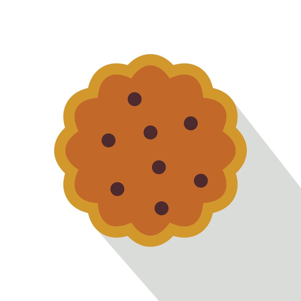 Cookies-Symbol, flacher Stil vektor