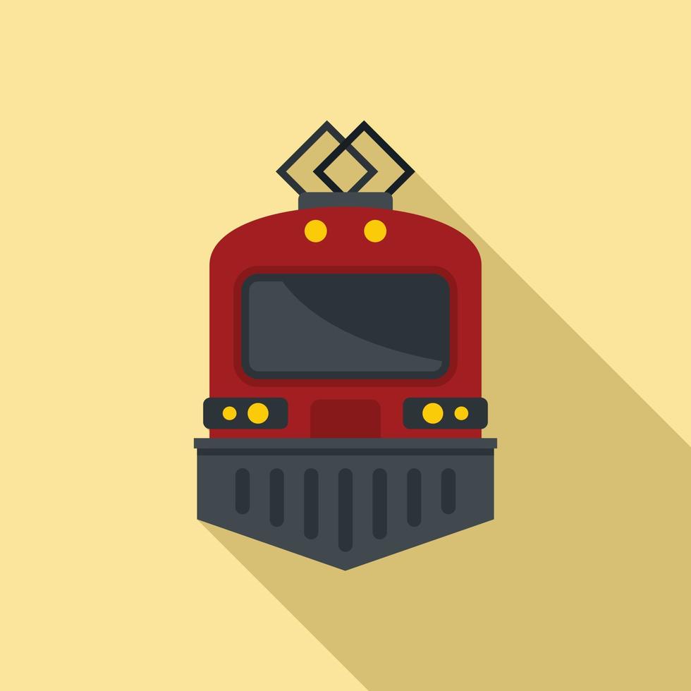 urban elektrisk tåg ikon, platt stil vektor