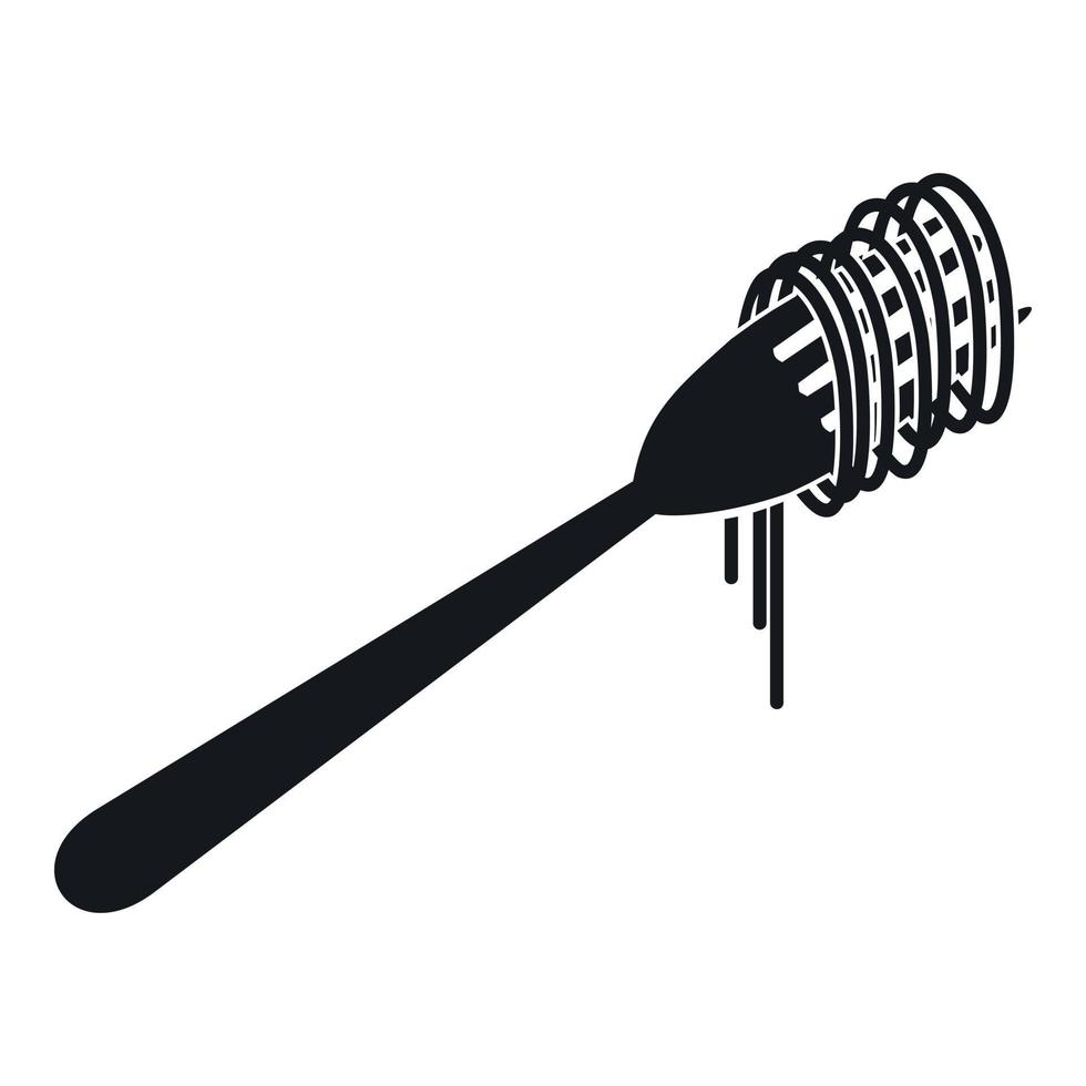 Spaghetti auf einem Gabelsymbol, einfacher Stil vektor