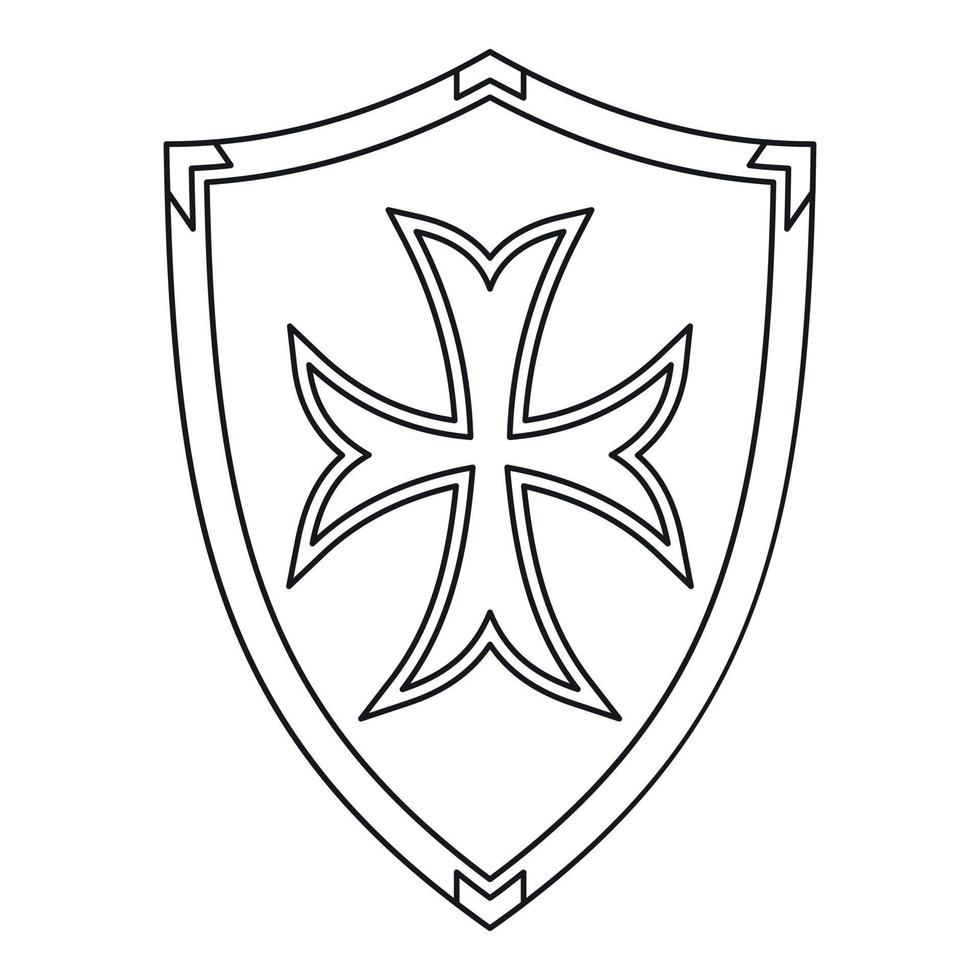 Schutzschild-Symbol, Umrissstil vektor