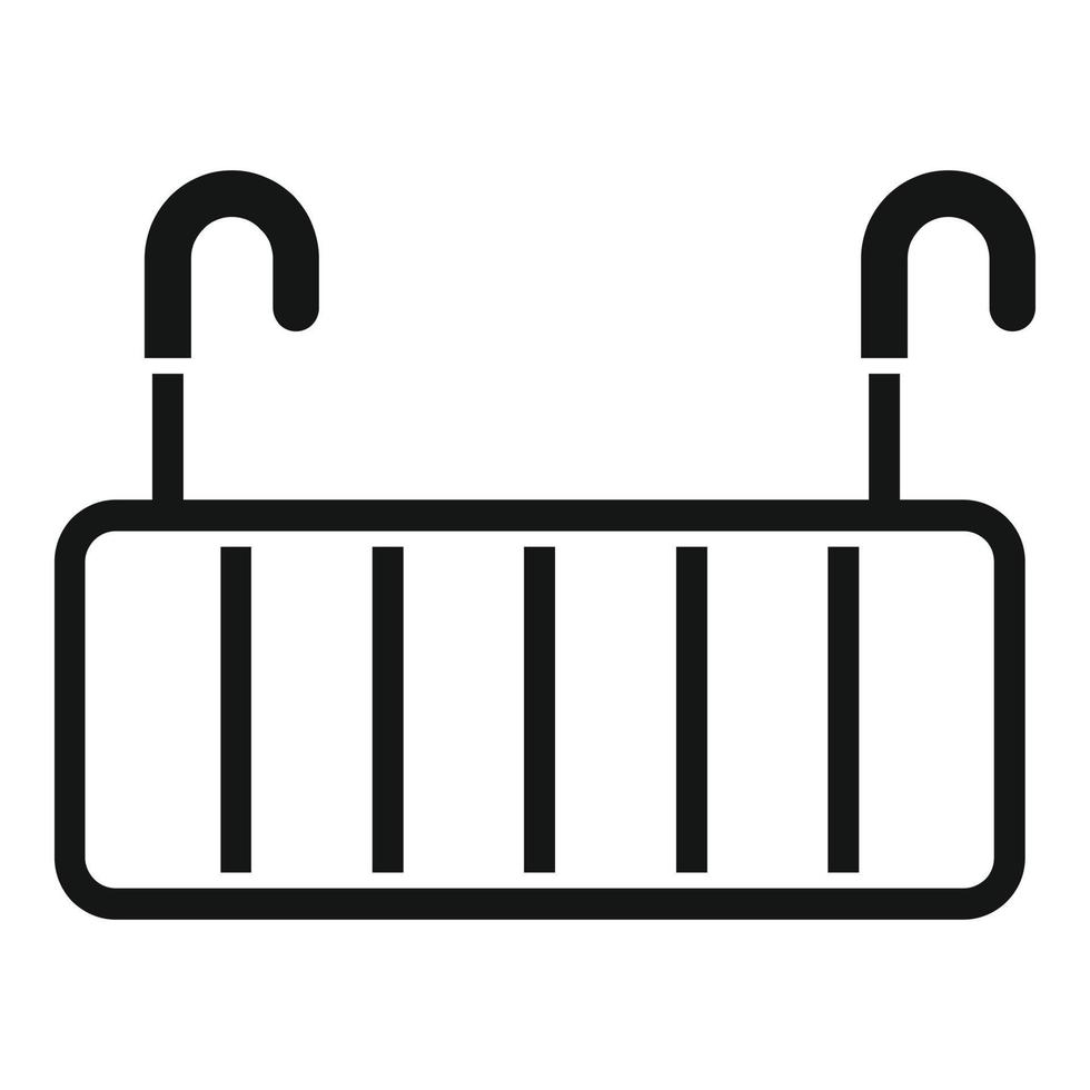 Trockner befestigen Netzsymbol, einfachen Stil vektor