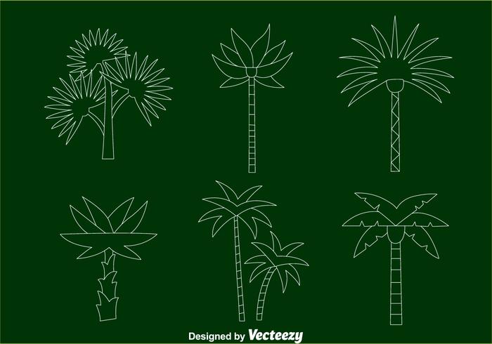 Palm Tree Line Vektoren
