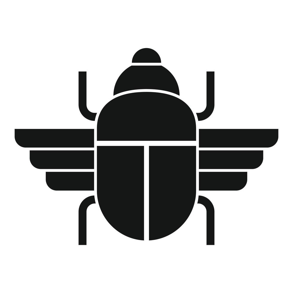 alte Skarabäus-Käfer-Ikone, einfacher Stil vektor