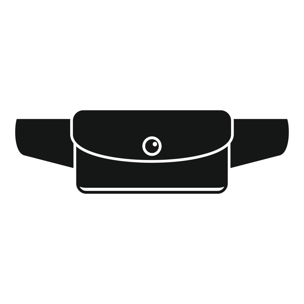 Hüfttaschen-Zubehör-Symbol, einfacher Stil vektor