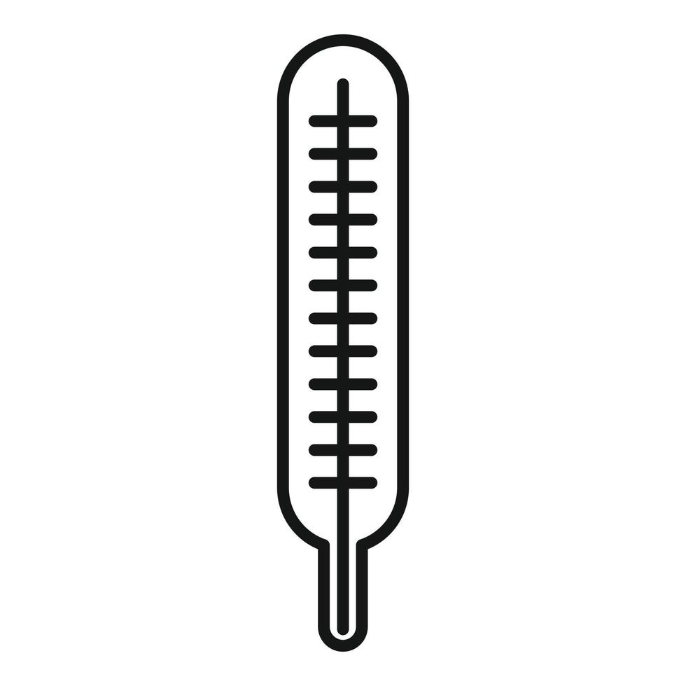 Symbol für hohe Körpertemperatur, Umrissstil vektor