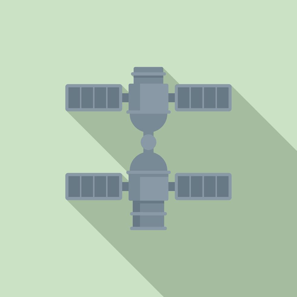 Wissenschaft Raumstation Symbol flacher Vektor. Mars-Erkundung vektor