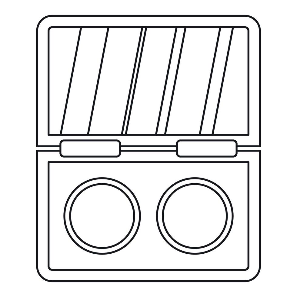 Make-up-Palette-Symbol, Umrissstil vektor