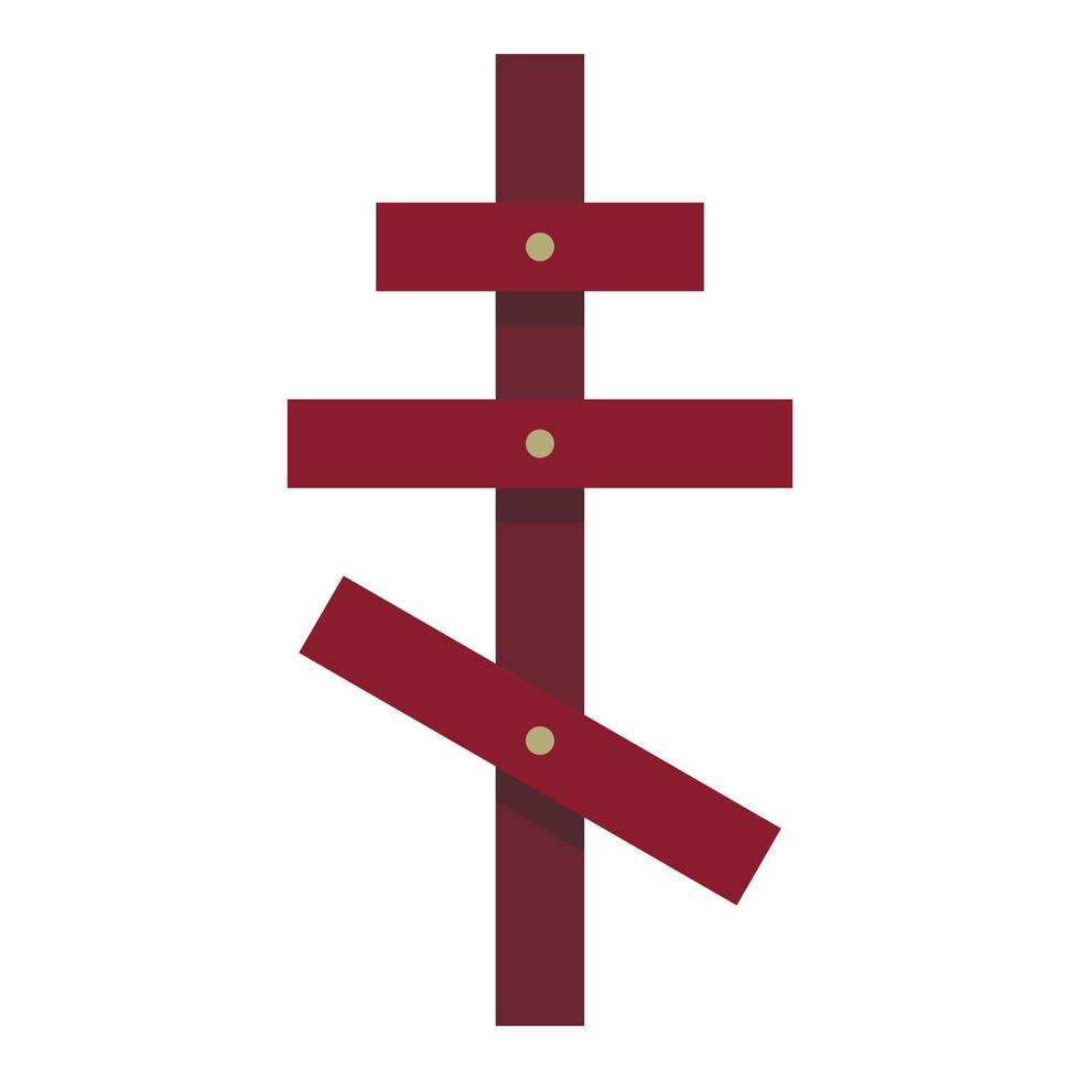 Kreuzsymbol, flacher Stil vektor